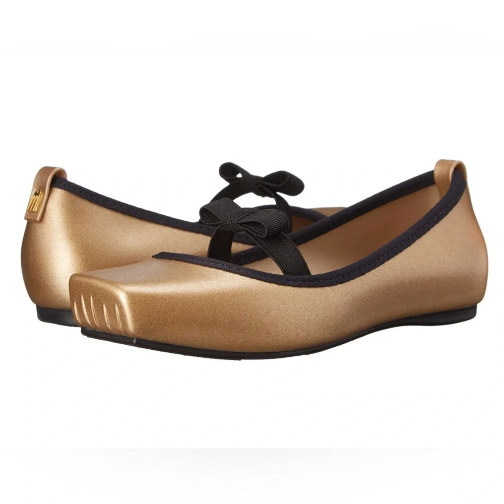 Mel by Melissa Gold Dress Shoes with Bow